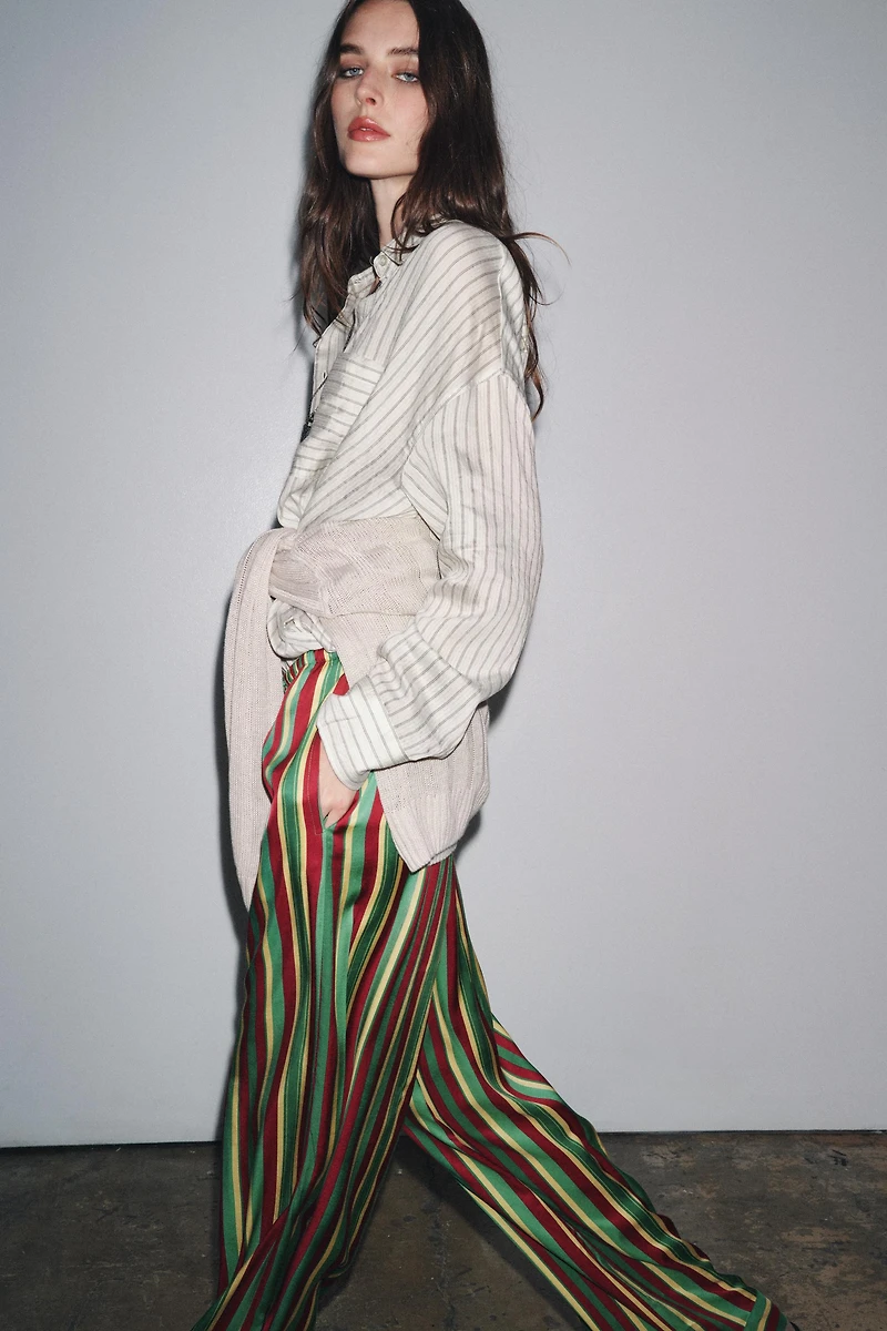 STRIPED PAJAMA PANTS ZW COLLECTION