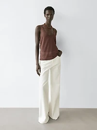 100% linen strappy top