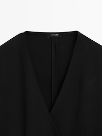 Flowing V-neck kimono