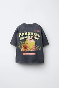 GARMENT DYE PRINTED T-SHIRT