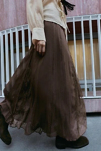 LACE GODET SKIRT