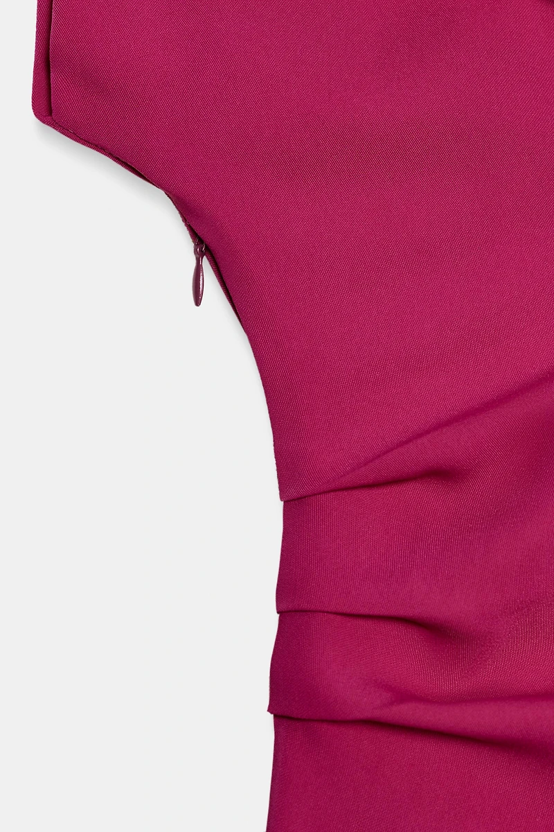 PLEATED MIDI DRESS