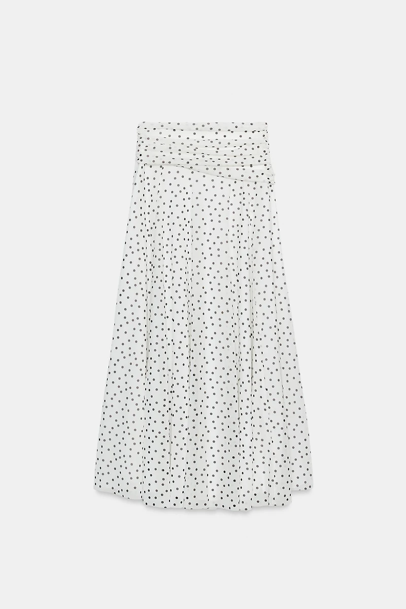 LONG POLKA DOT SKIRT