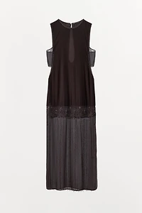 ROBE BIMATIÈRE EN VELOURS AVEC FANTAISIES ET FRANGES