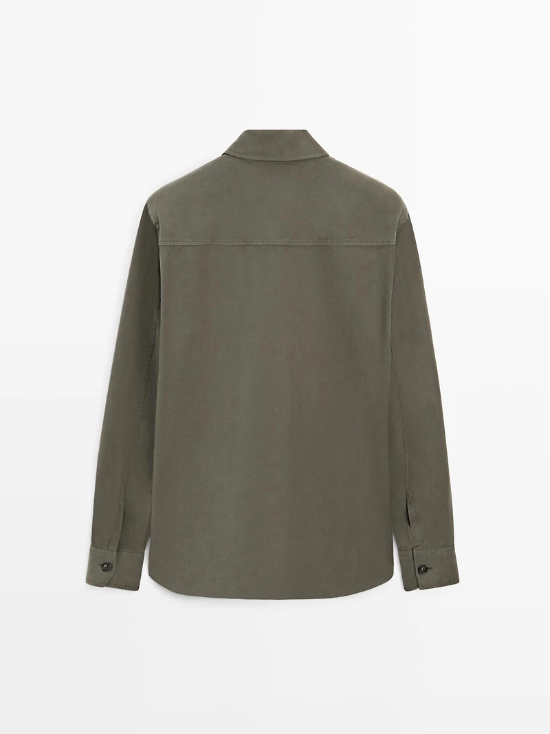 Surchemise avec poches en coton