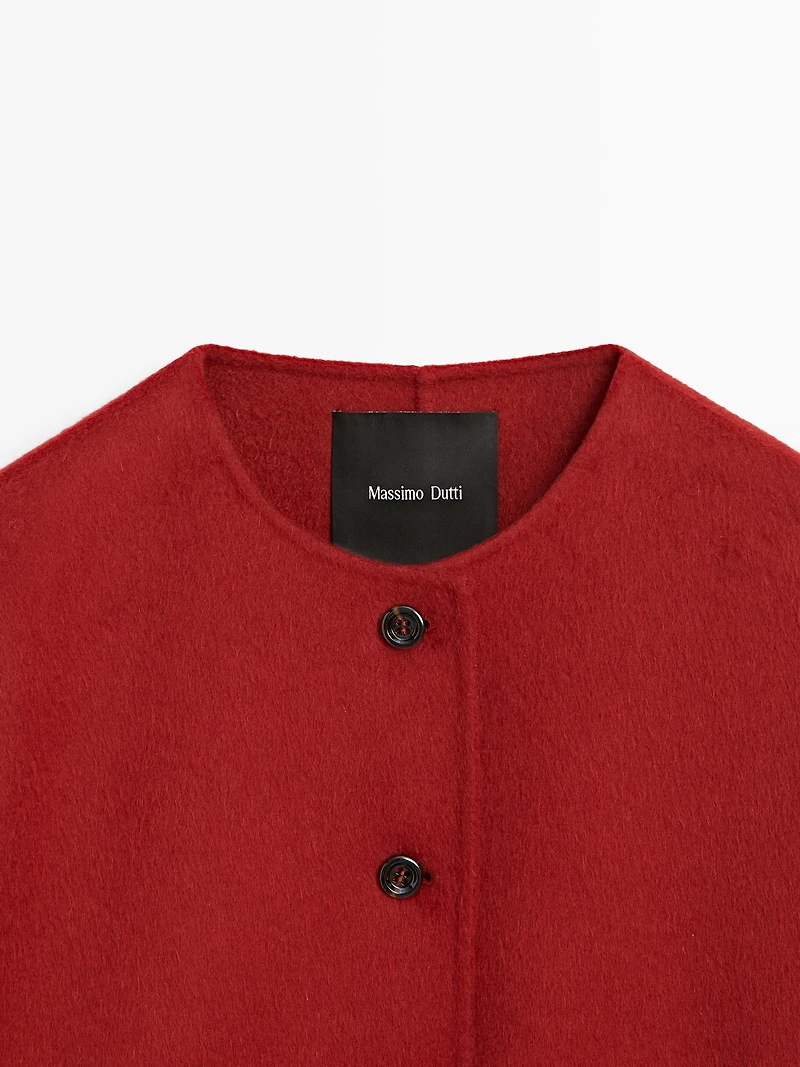 Veste coutures en laine mélangée