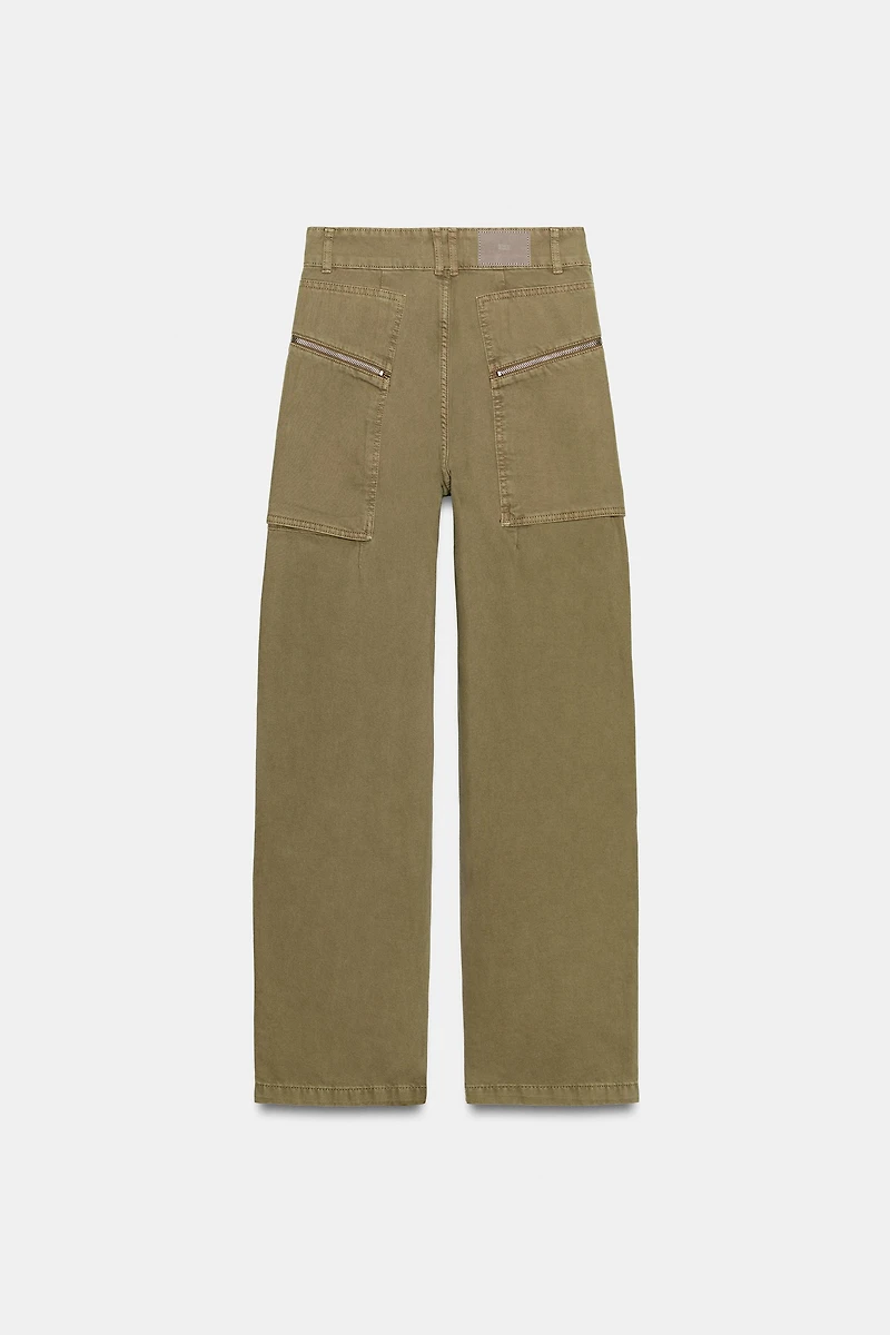 Z1975 MID-RISE CARGO JEANS WITH ZIPPERS
