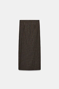 JUPE DRAPÉE À CARREAUX ZW COLLECTION