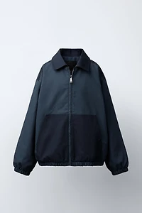 COLOR BLOCK TWILL JACKET