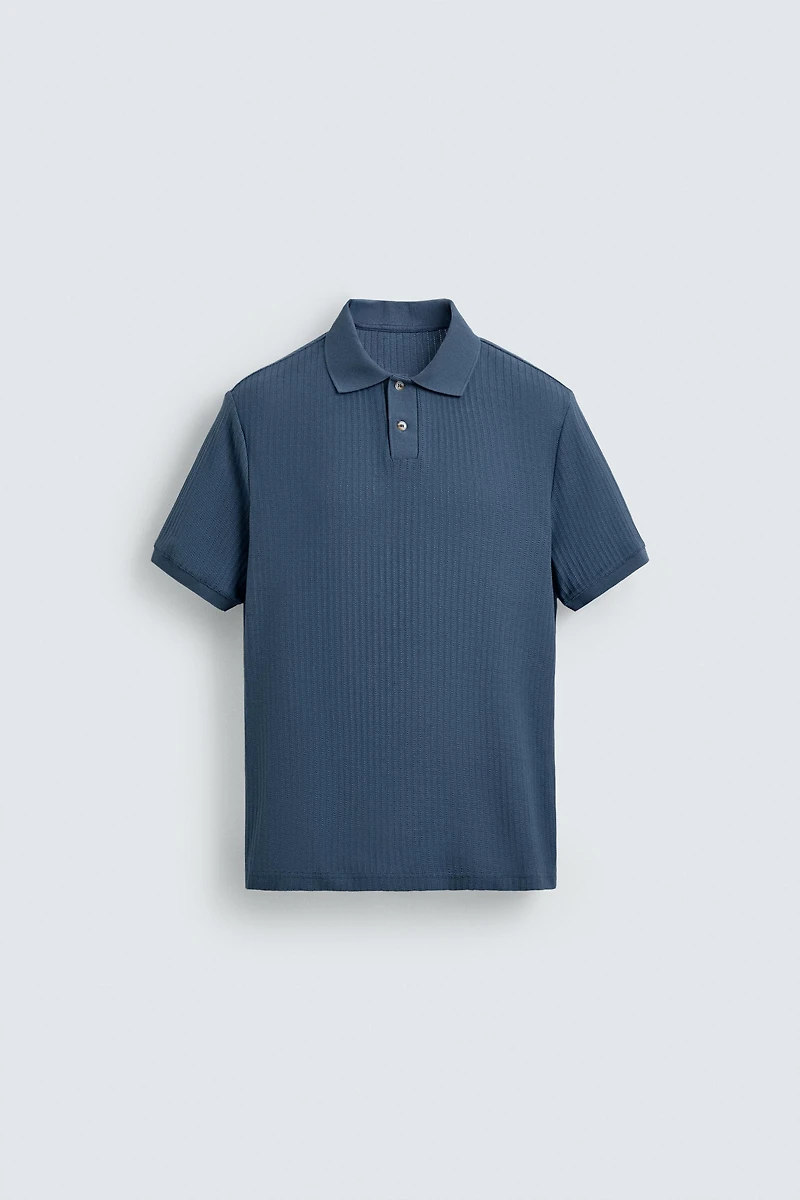 POLO REGULAR FIT CANNELÉ