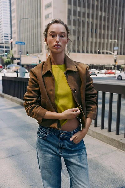 FAUX SUEDE JACKET