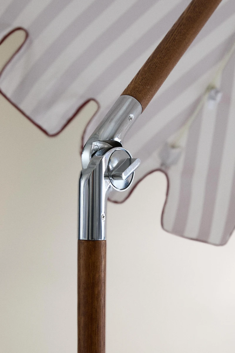 ASH WOOD UMBRELLA WITH CONTRAST PIPING (Ø 200 CM)