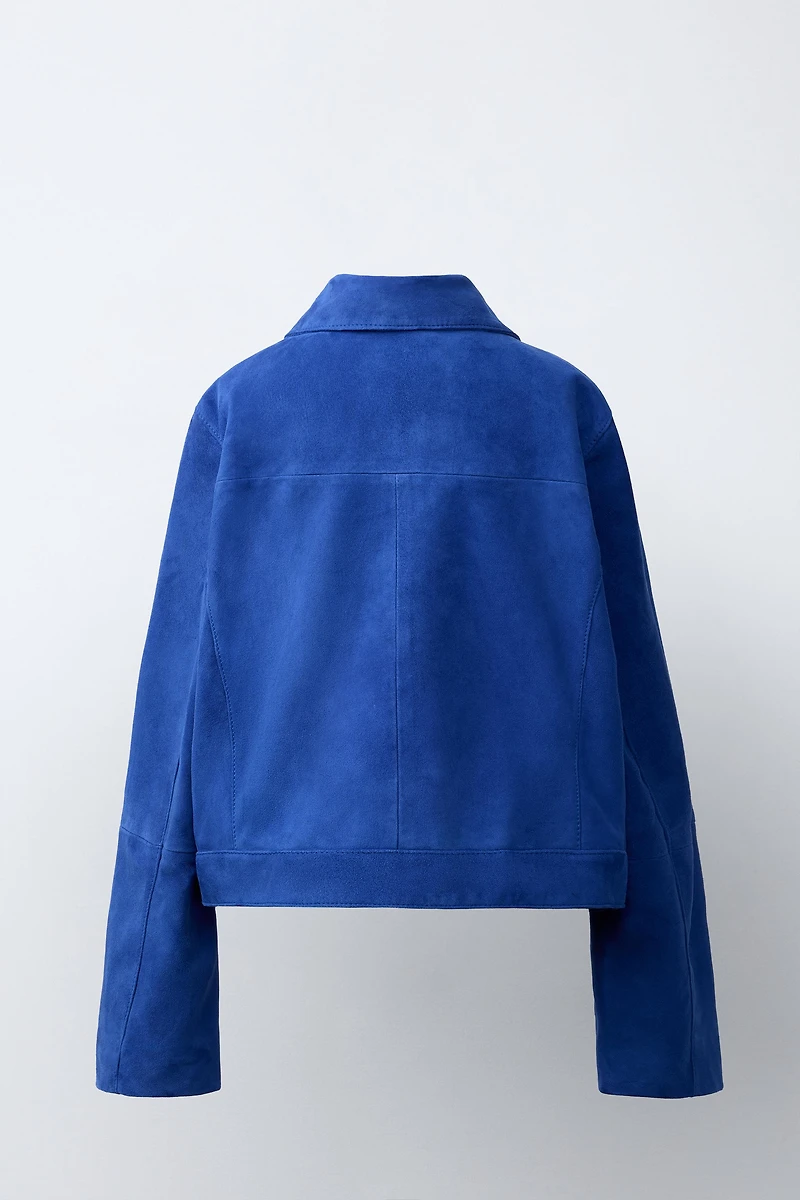 BLOUSON EN DAIM 100% CUIR