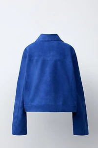 BLOUSON EN DAIM 100% CUIR