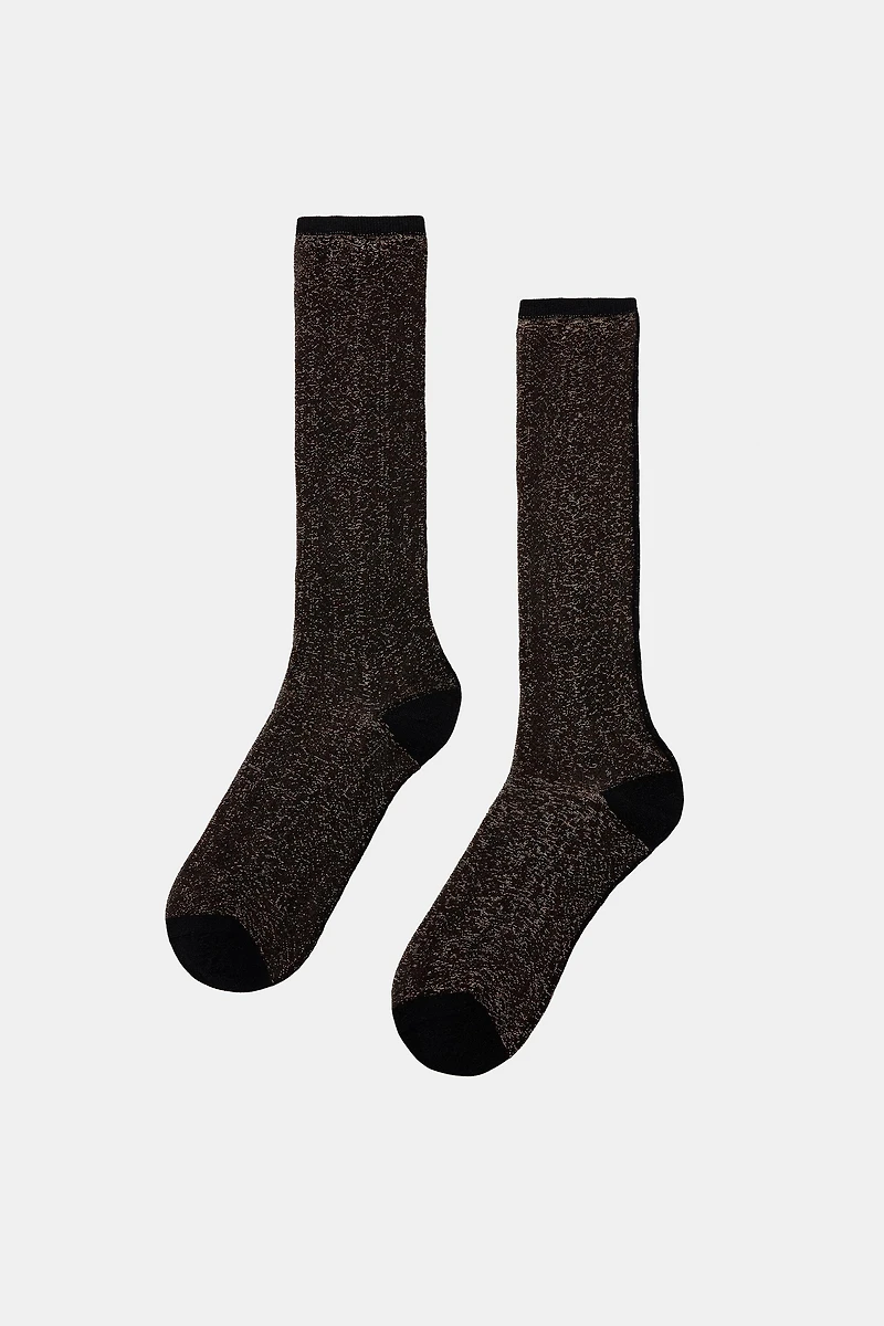 CHAUSSETTES MI-BAS AVEC FIL MÉTALLISÉ