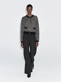 Cardigan en laine mélangée avec boutons dorés