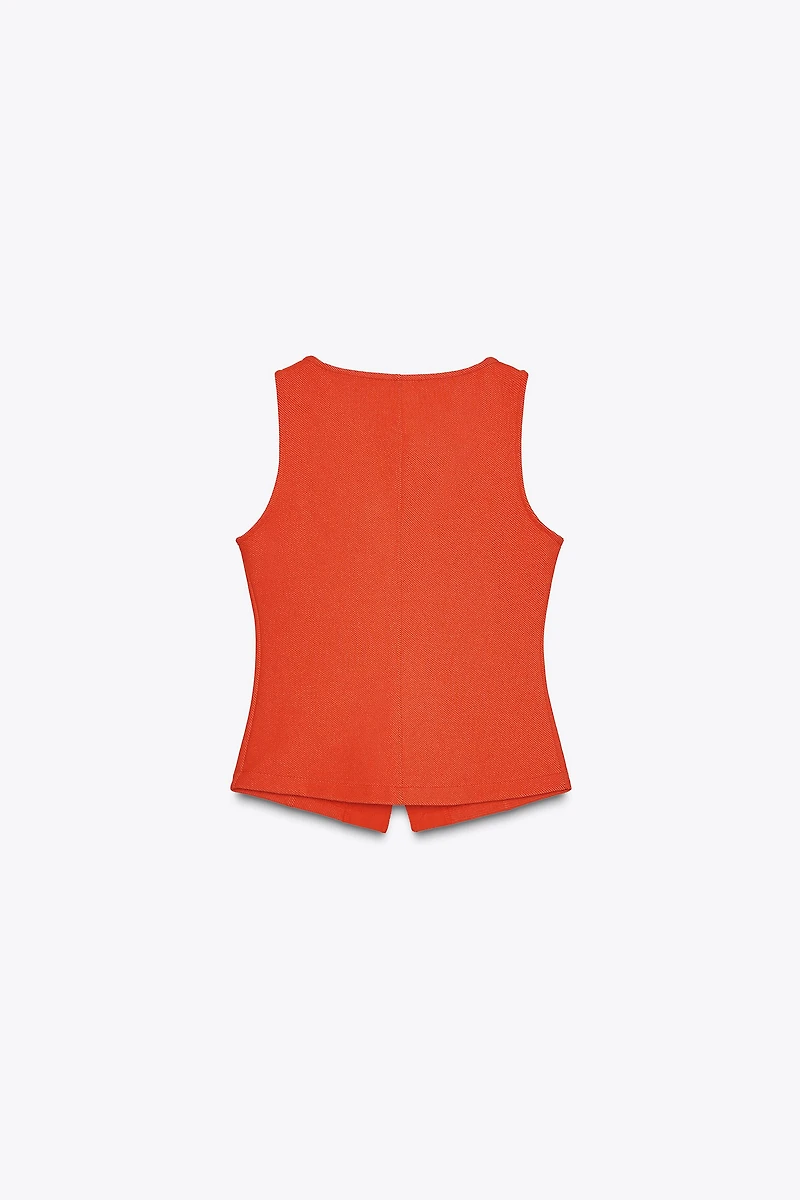 BUTTON VEST TOP