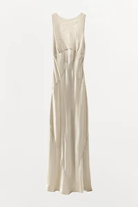 LIMITED EDITION WRINKLED EFFECT SATIN DRESS