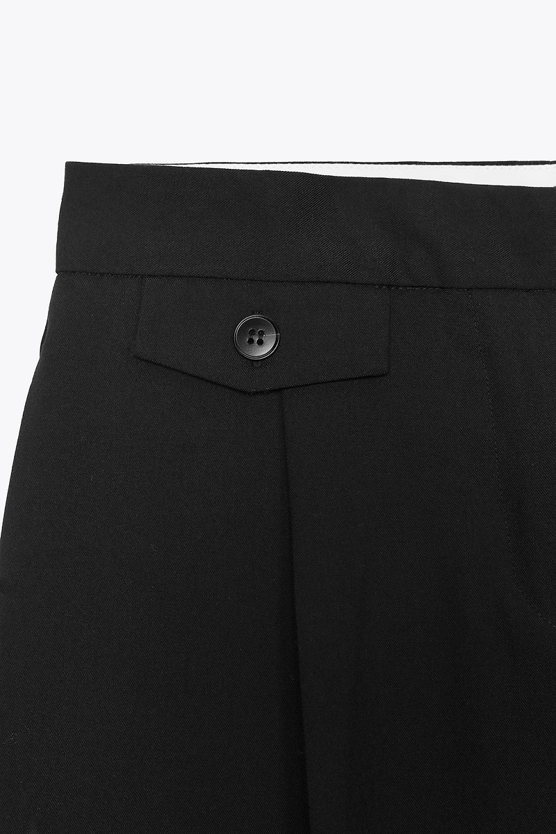 PLEATED WIDE LEG PANTS
