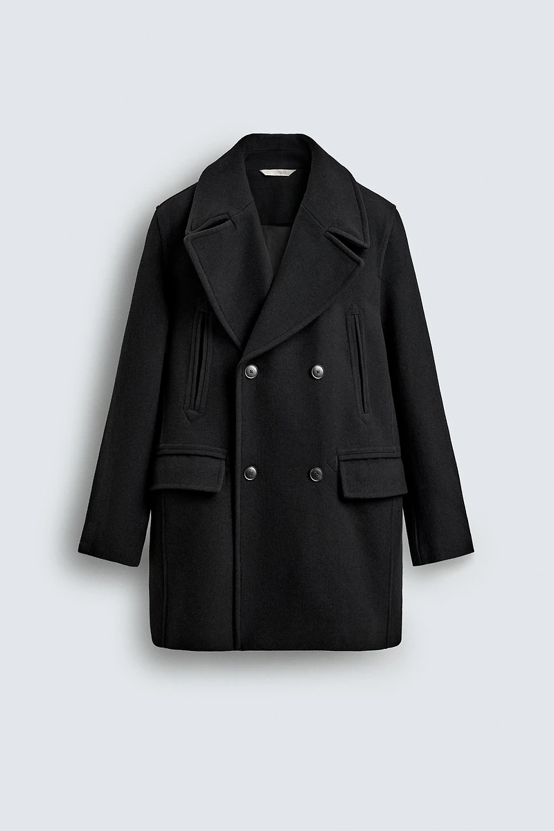 DOUBLE BREASTED POCKET OVERCOAT