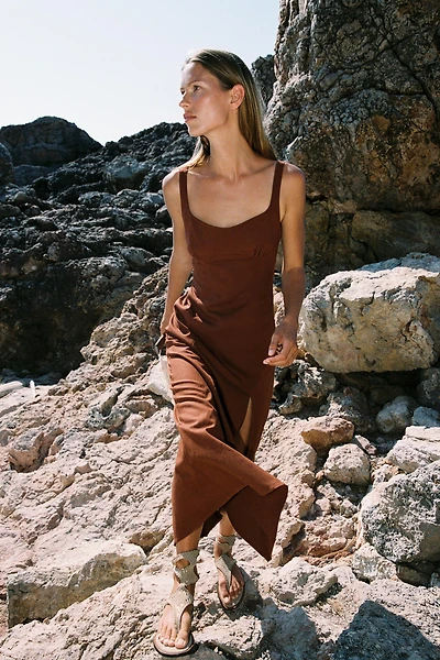 ROBE MIDI AVEC LIN