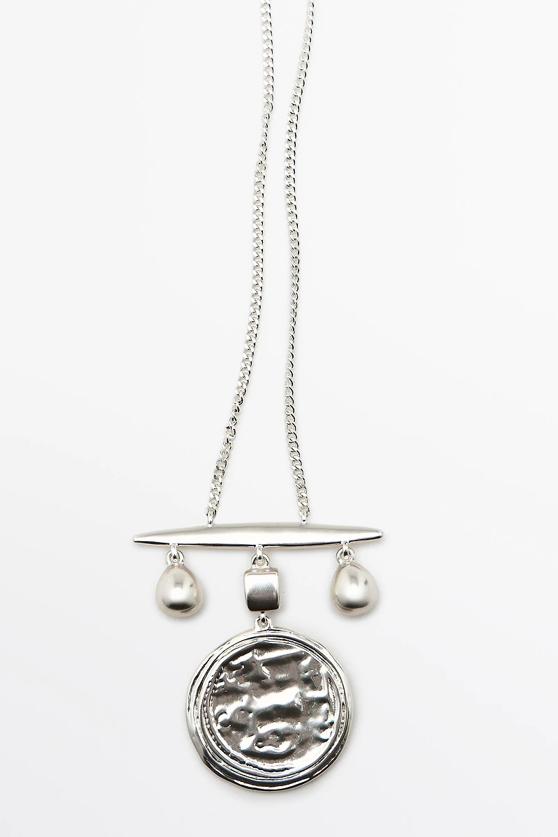 Long coin necklace