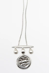 Long coin necklace