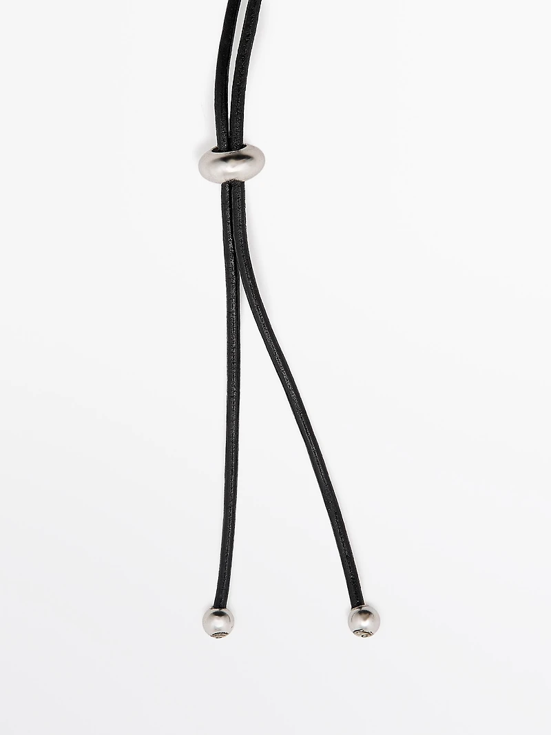 Abstract metal necklace