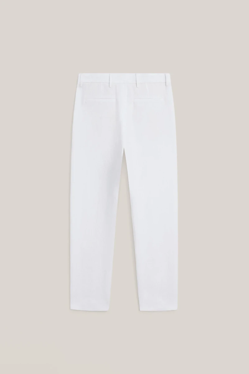 Linen trousers with double dart details - LIMITED EDITION