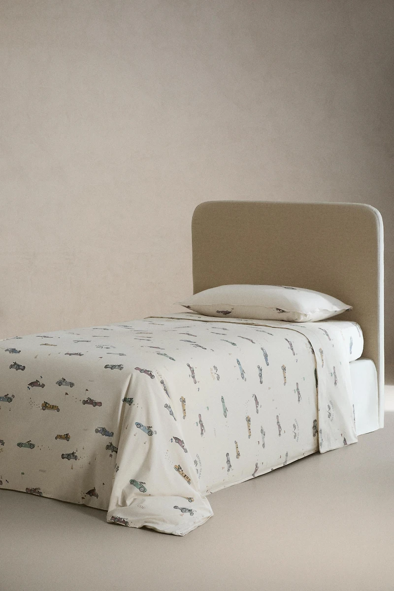 CHILDREN'S RACING DOG FITTED SHEET
