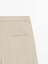 Pantalon satiné texturé