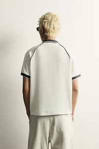 RETRO SOCCER JACQUARD CONTRAST POLO