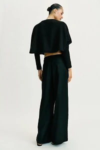 WIDE-LEG LINEN PANTS