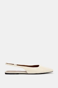 LEATHER SLINGBACK BALLERINA