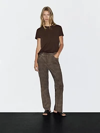 Heavy weight cotton T-shirt with seam detail
