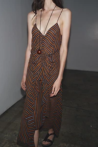 ZW COLLECTION STRIPED SLIP DRESS