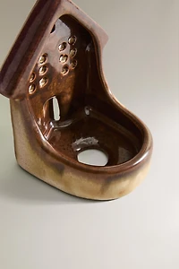 CHRISTMAS HOUSE CERAMIC TEALIGHT HOLDER