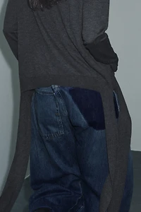 PLAIN KNIT JUMPER WITH SIDE STRAPS