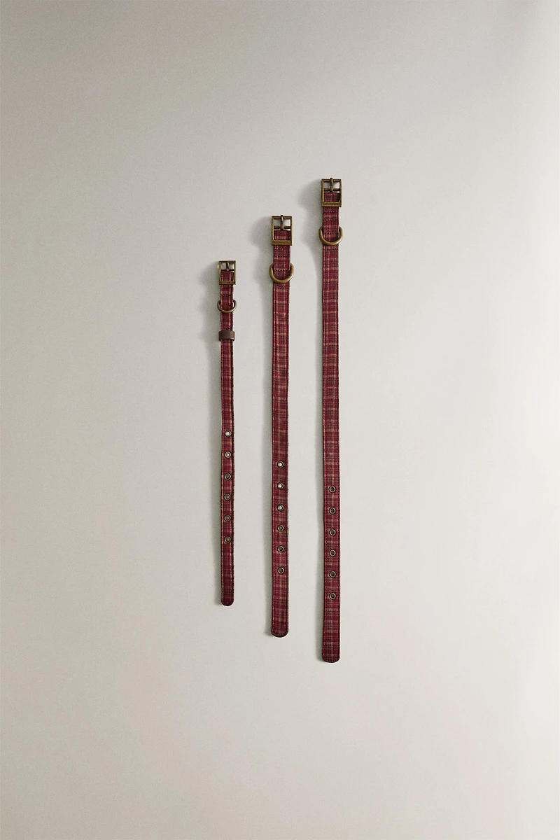 CHRISTMAS LEATHER DOG NECKLACE