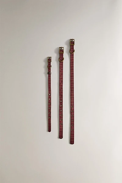 CHRISTMAS LEATHER DOG NECKLACE