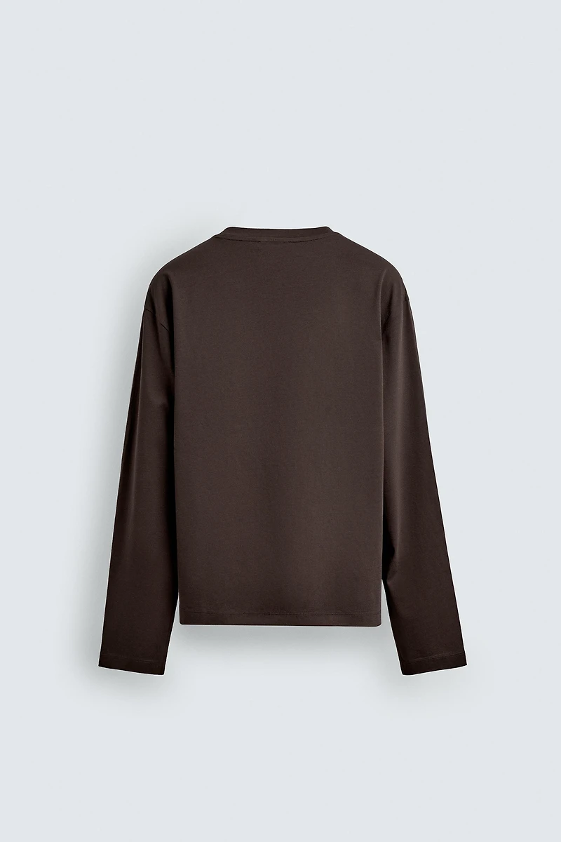 MERCERIZED LONG SLEEVE T-SHIRT