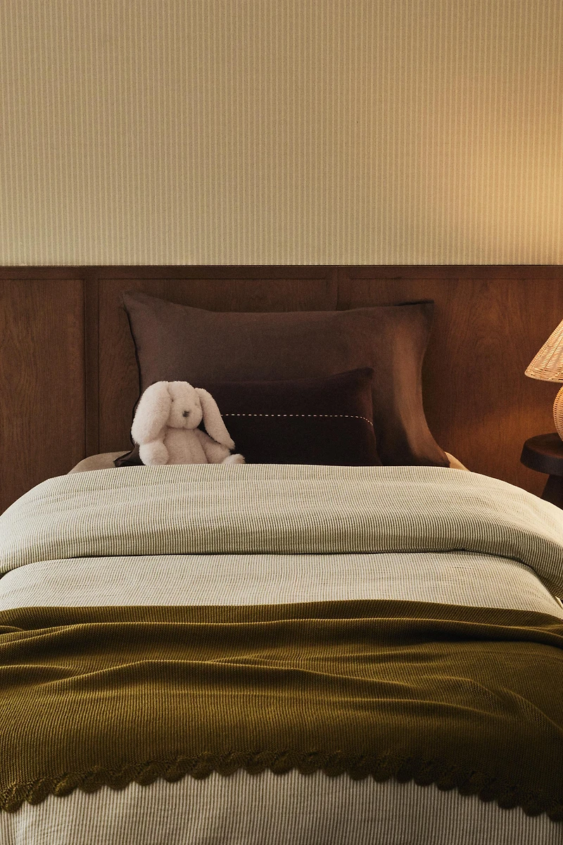 CHILDREN'S MUSLIN STRIPED DUVET COVER