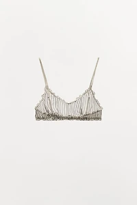 100% VISCOSE STRIPED PRINT BRA