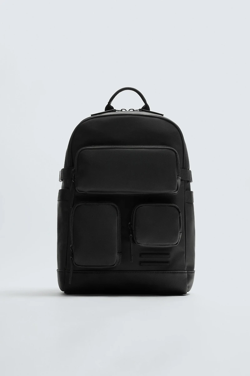 SAC À DOS EFFET GOMME MULTI-POCHES