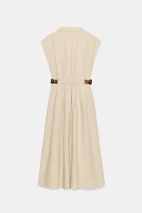 LINEN BLEND SHIRTDRESS