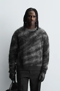 BRUSHED JACQUARD JUMPER