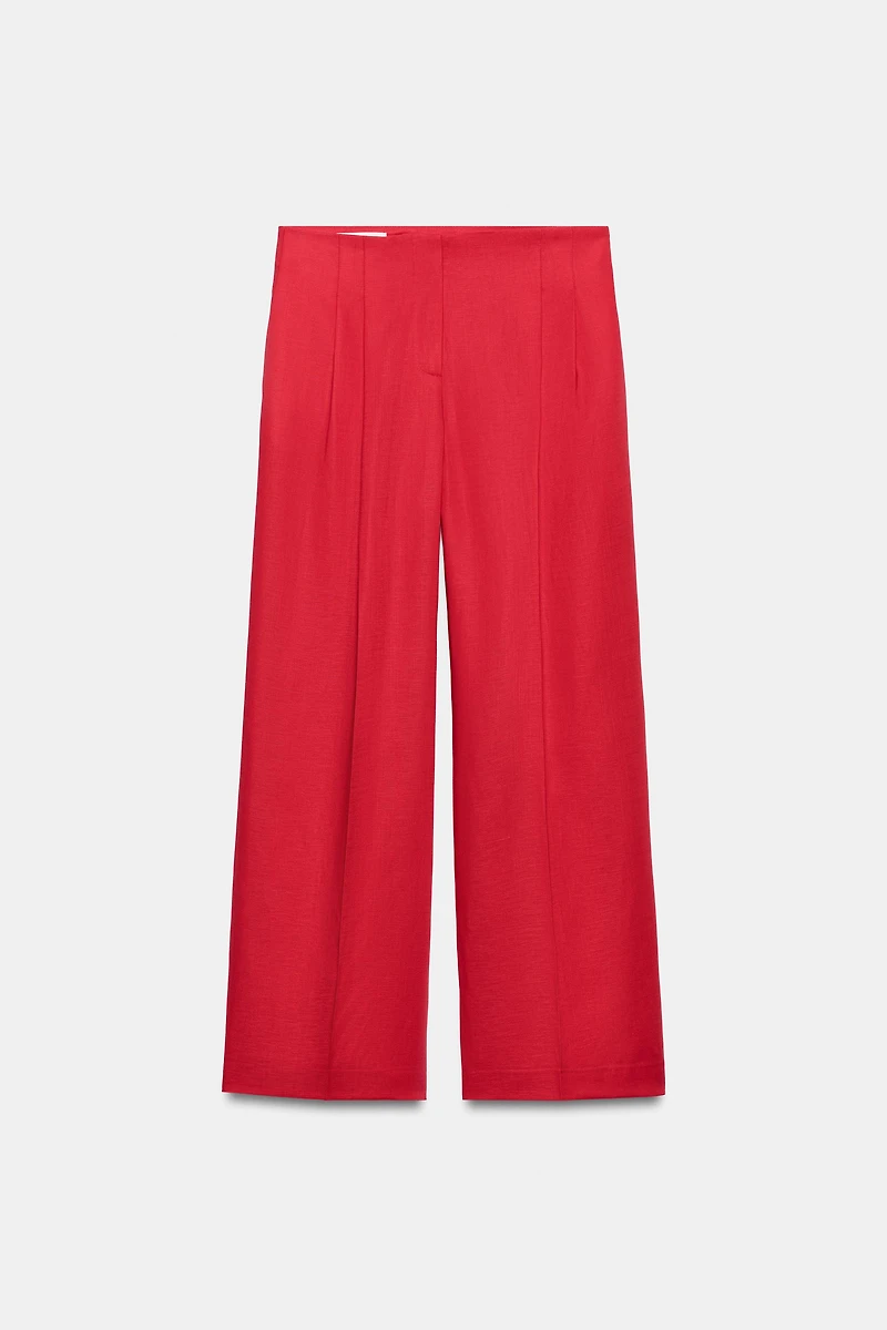 LINEN STRAIGHT LEG PANTS