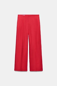 LINEN STRAIGHT LEG PANTS