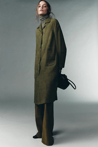 100% SUEDE LEATHER COAT LIMITED EDITION