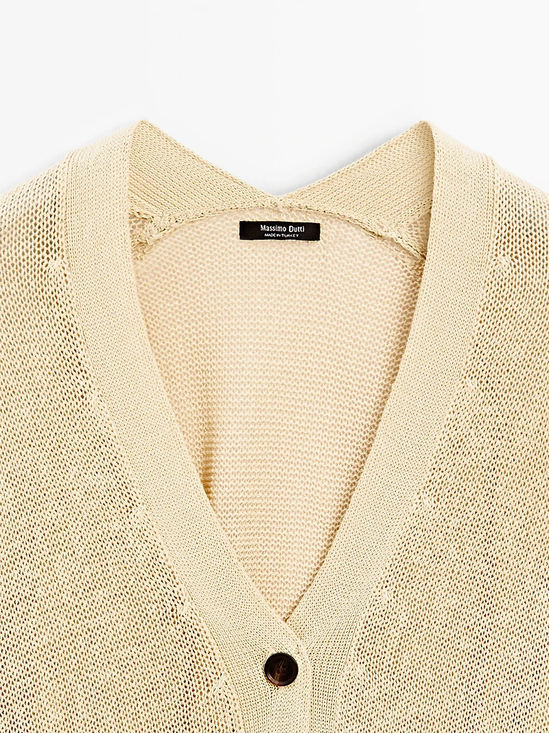 Oversize fine knit cardigan
